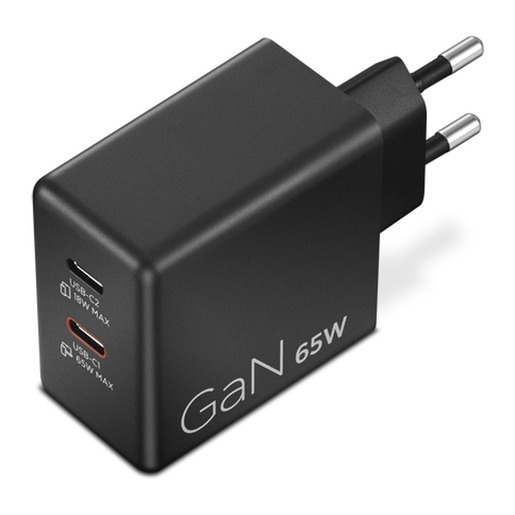 Lenovo Dual USB-C 65W GaN punjač, crni (40AW065BEU)