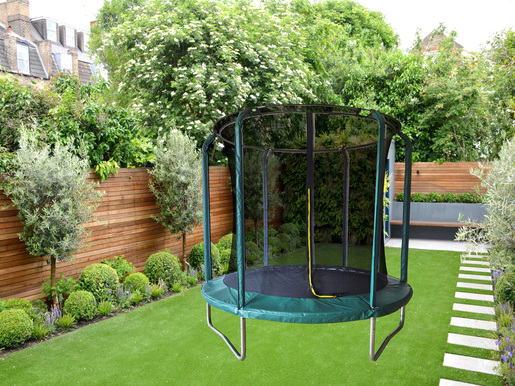 LEGONI trampolin AERO sa zaštitnom mrežom i ljestvama, 305cm- tamno zeleni RA