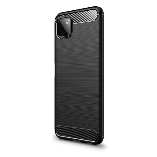 MM silikonska maska za Samsung Galaxy A22 5G, carbon fiber, crna RA