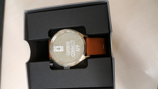 Garmin Vivomove HR Premium S/M, Zlatni sa svijetlosmeđom kožnom narukvicom, hibridni pametni sat RT