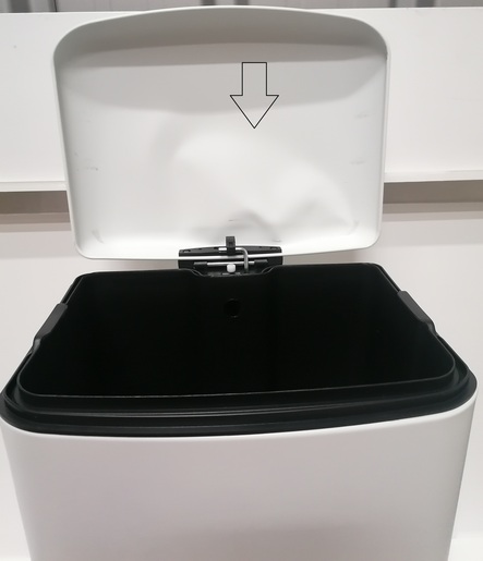 FIVE kanta za smeće Ariane 30L, 34x32x61 cm, metal, bijela RO