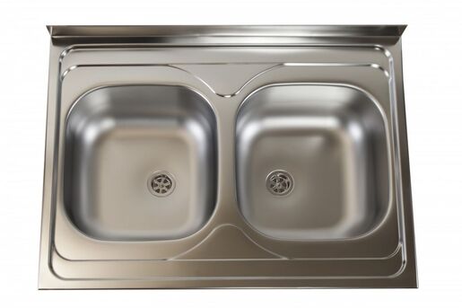 SINK SOLUTION nasadni sudoper CLASIC 80 x 60 cm, 2x, inox RO