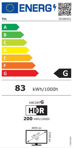 TCL MINI LED TV 55C805 RA