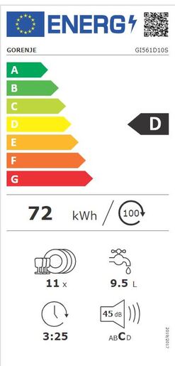 Gorenje perilica posuđa GI561D10S RA