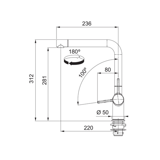 Franke Active Plus L RA