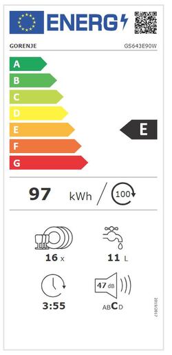 Gorenje perilica posuđa GS643E90W RA
