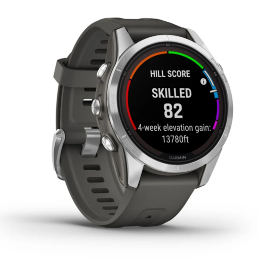 Garmin Fenix 7S PRO SOLAR, Srebrni s grafitno sivim remenom, 42mm, 010-02776-01, pametni sat RA