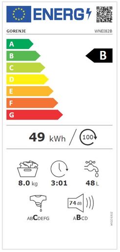 Gorenje perilica rublja WNEI82B RA