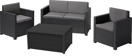 KETER Monaco vrtna garnitura 4/1, tamno siva RA