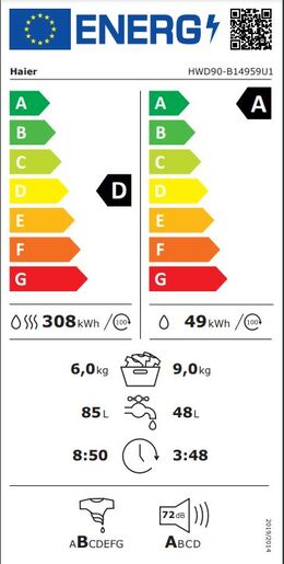 Haier perilica sušilica rublja HWD90-B14959U1-S RA