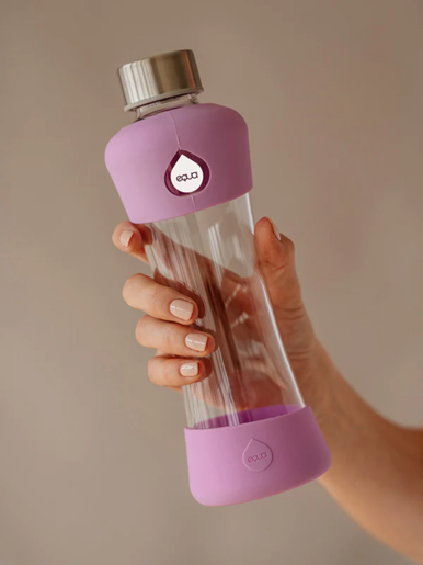 EQUA, staklena boca, Active Plum, silikonska zaštita, BPA, BPF i BPS-free, 550ml RA