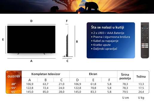 PHILIPS OLED TV 48OLED769/12 RA