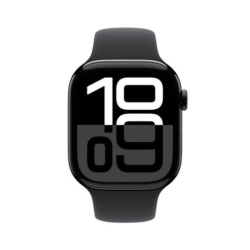 Apple Watch Series 10 GPS 46mm Jet Black Aluminium Case with Black Sport Band - M/L, pametni sat RA