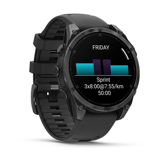 Garmin Fenix 8 AMOLED, Tamnosivi uz crni silikonski remen, 010-02904-00, pametni sat RA