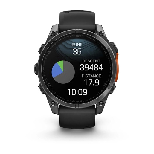 Garmin Fenix 8 AMOLED, Tamnosivi uz crni silikonski remen, 010-02904-00, pametni sat RA