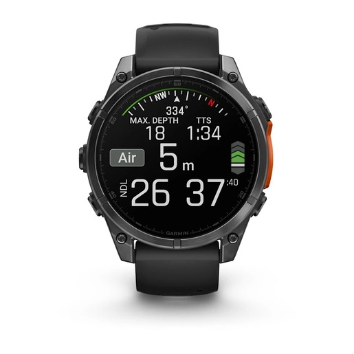 Garmin Fenix 8 AMOLED, Tamnosivi uz crni silikonski remen, 010-02904-00, pametni sat RA