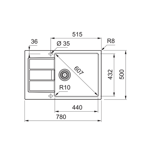 Franke Sirius 2 S2D 611-78 XL RO