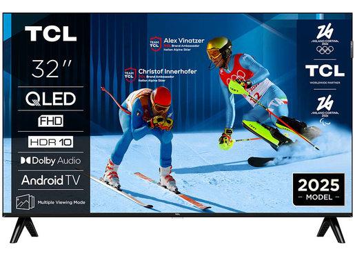TCL 32" QLED TV 32S5K, FHD TV, Google Smart TV, Dolby Digital Plus & Dolby Audio, HDR10 RA
