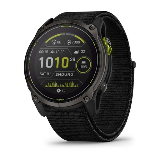 Garmin Enduro 3, Tamnosivi titanijski s DLC slojem i crnim remenom, 010-02751-01, pametni sat RA
