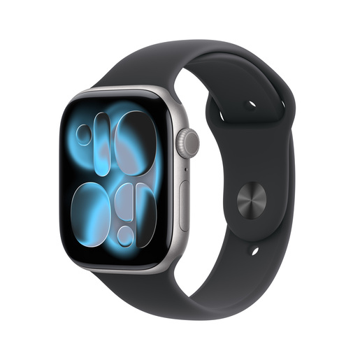 Apple Watch Series 11 GPS 42mm Space Grey Aluminium Case with Black Sport Band S/M, pametni sat RA
