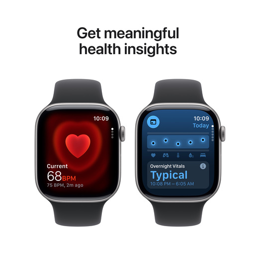 Apple Watch Series 11 GPS 42mm Space Grey Aluminium Case with Black Sport Band S/M, pametni sat RA