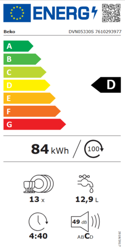 Beko perilica posuđa DVN05330S RA