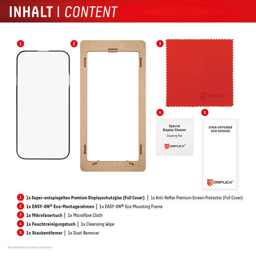 Zaštitno staklo DISPLEX Premium Glass Full Cover za iPhone 16 Pro Max RA