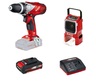 EINHELL set akumulatorska bušilica TE-CD 18 Li + akumulatorski radio TE-CR 18 Li + 2.0 Ah baterija + punjač - Power X-Change