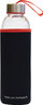 Boca za vodu staklena Stream 500 ml crno /crvena, mutno staklo