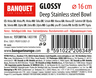 BANQUET Inox zdjela za miksanje 16 cm