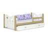 Drveni dječji krevet MIKOLAJ s ladicom – 190*80cm – drvo - bijeli
