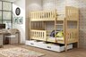 Drveni dječji krevet na kat Kubus s ladicom - svijetlo drvo - 200x90