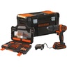 BLACK & DECKER akumulatorska udarna bušilica + pribor 18V 1x1,5Ah - BDCHD18S1KA