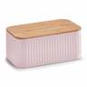 ZELLER kutija za kruh s poklopcem od bambusa, roza 25160