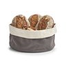 ZELLER platnena košara za kruh 20x12 cm, antracit-bež 18002