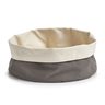 ZELLER platnena košara za kruh platnena 25x13 cm, antracit-bež 18006