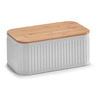 ZELLER kutija za kruh s poklopcem od bambusa, siva 25162