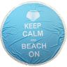 Okrugli ručnik za plažu Keep calm