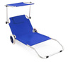 Ležaljka za plažu sa podesivim sjenilom - 150 x 62 x 52 cm - plava