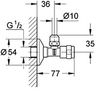 GROHE 41263 kutni ventil 1/2X3/8