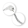 COMMEL priključni kabel za glačalo, H03RT-H 3G0,75 / 2 m