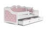Dječji tapicirani krevet LILI EXCLUSIVE 180*80 cm - rozi