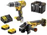 DEWALT akumulatorski set bušilica-odvijač DCD796P2 + kutna brusilica DCG405N + 2 x 18V 5,0 Ah