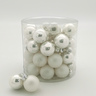 Staklene kuglice 6 cm/12kom - bijele S/M