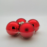Staklene kuglice 10 cm/4kom - crvene S/M