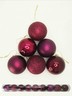 Plastična kuglica - Bordo 6 cm - 9 kom