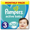 Pampers Active Baby mjesečno pakiranje S3 208 kom