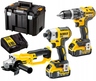 DEWALT akumulatorski set alata DCK383P2T XR 18V, bušilica DCD796 + kutna brusilica DCG412+ udarni odvijač DCF887 + 2x 5,0 Ah baterije + brzi XR punjač + TSTAK kofer -