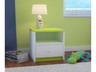 Drveni noćni ormarić - zeleni