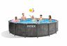 INTEX "Greywood Prism" premium montažni bazen 457 x 122 cm sa filter pumpom + podloga + pokrivalo za bazen + ljestve